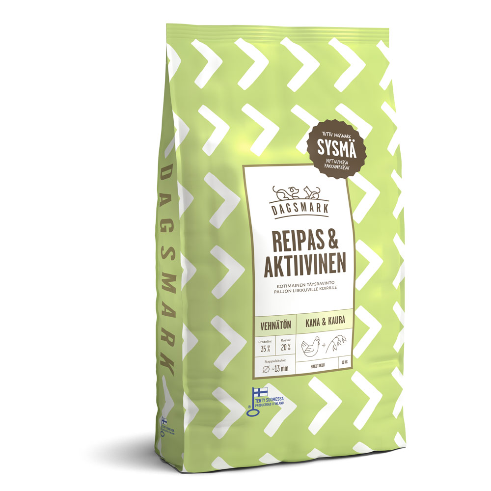 Dagsmark REIPAS & AKTIIVINEN vehnätön kana-kaura 10 kg 