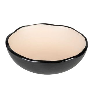 Duvo+ Keraaminen ruokakuppi, musta-vaalea savi, 200 ml