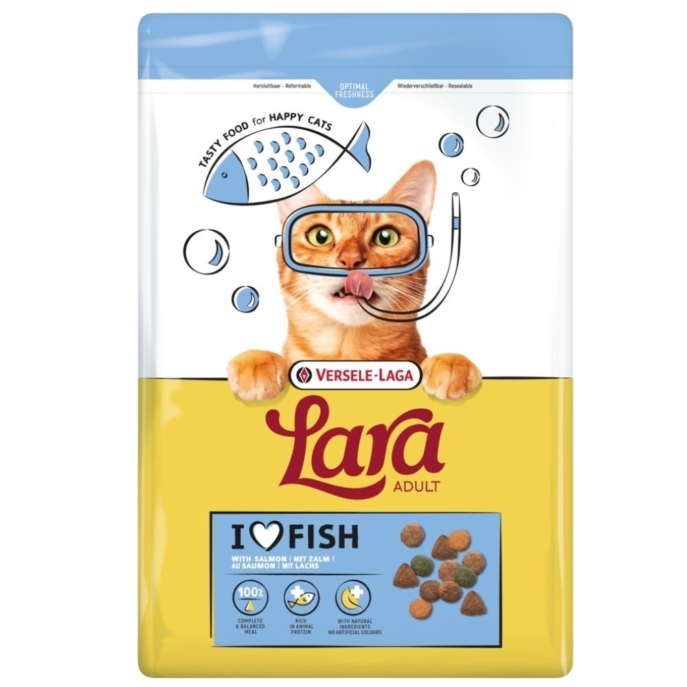 Lara Adult with Salmon, täysravinto aikuisille kissoille - valitse koko