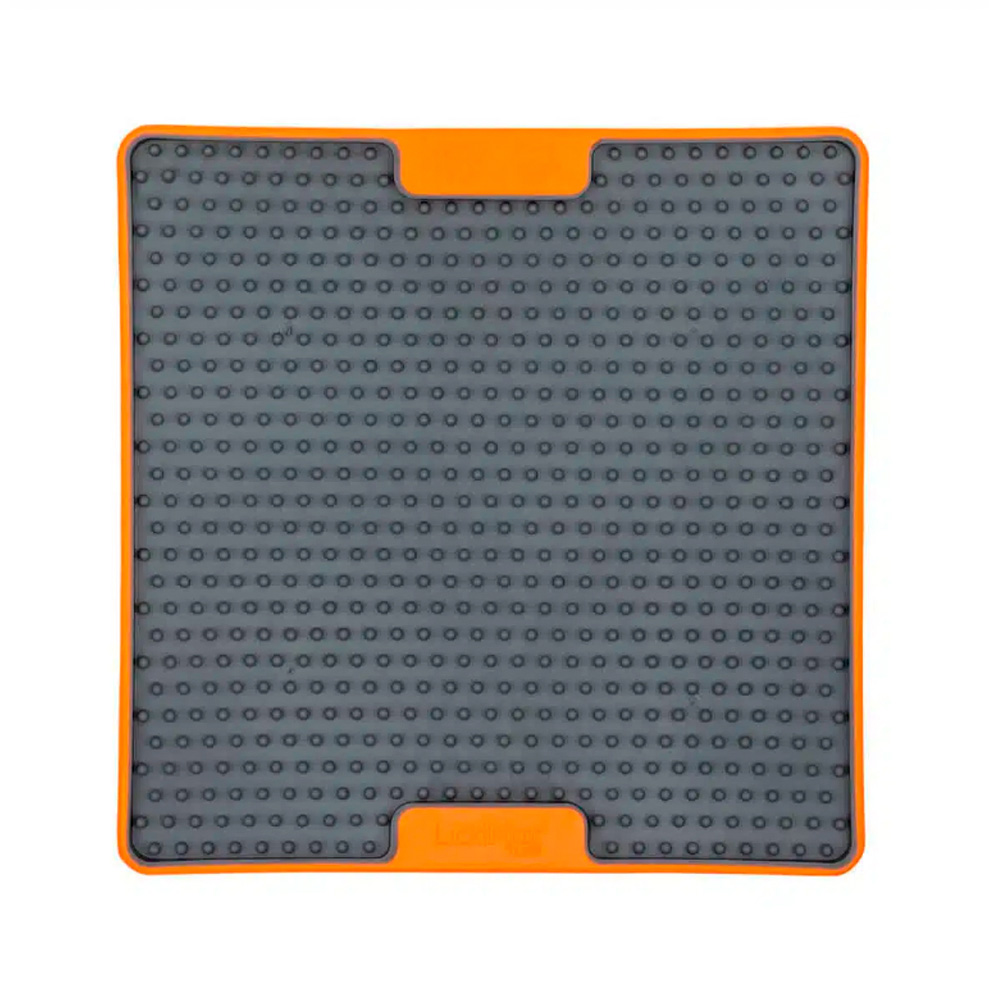 LickiMat, Aktivointimatto Soother Tuff, oranssi, 20 x 20 cm