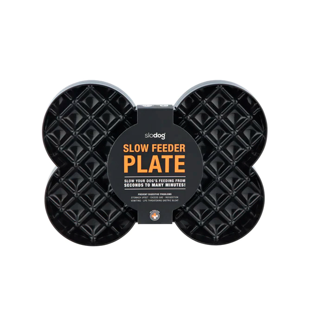 LickiMat, SloDog, Ahmimisenestoalusta koiralle, Musta, 35 x 26 x 3 cm