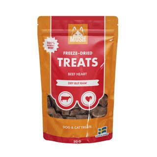MUSH Treats Naudansydän, pakastekuivattu 50g