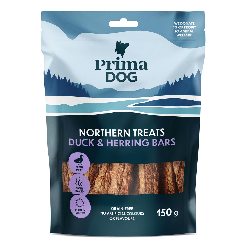 PrimaDog Northern Treats, Ankka-sillitanko, 150 g