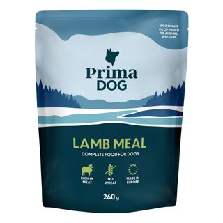 PrimaDog Lammas-ateria, koiran täysravinto 260g