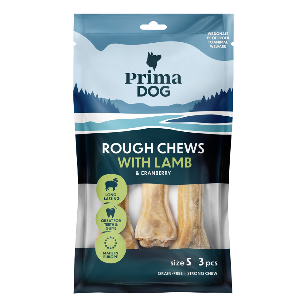 PrimaDog Rough Chews Koiran puruluu, Lammas & karpalo -täyteluut
