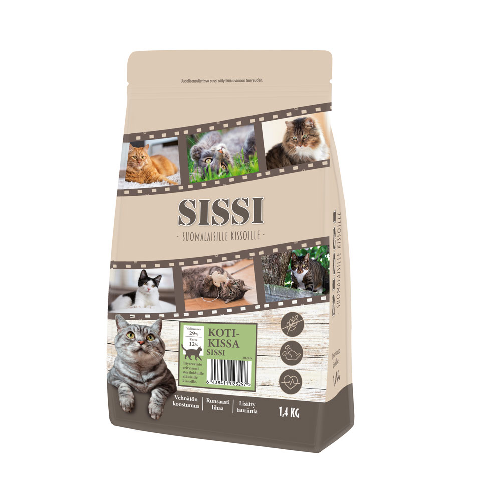 Kotikissa Sissi, täysravinto kissoille, 1,4 kg 