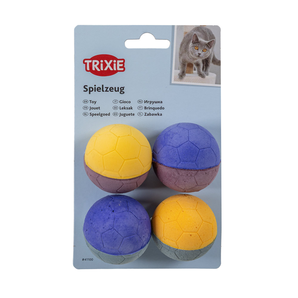 Trixie Kissanlelu,  vaahtokumipallot 4 kpl