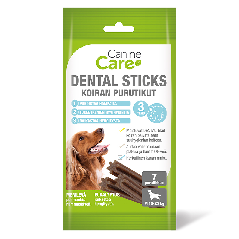 CanineCare Dental Sticks  Koiran purutikut, M 7 kpl