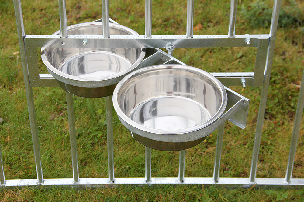 Jämpti Kääntyvä kuppiteline  kalteritarhaan, 2 x 2,8 l