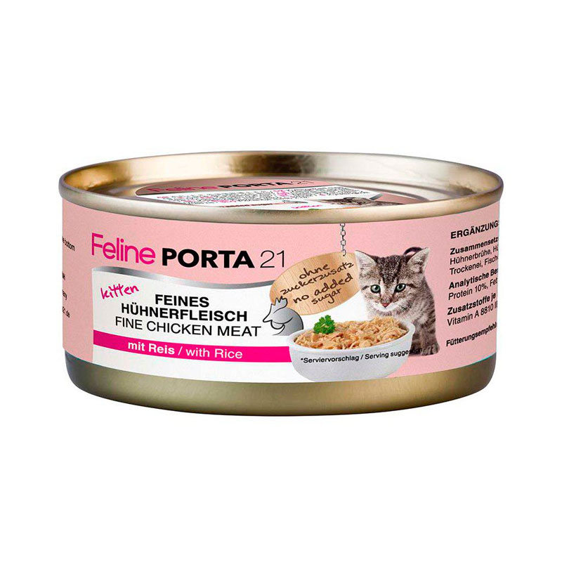 Feline Porta 21 Kitten  kana-riisi, 156 g