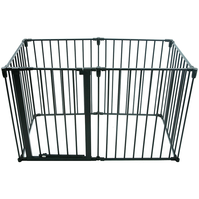 Top Safe 2-in-1 Lemmikkiportti  / pentukehä, musta