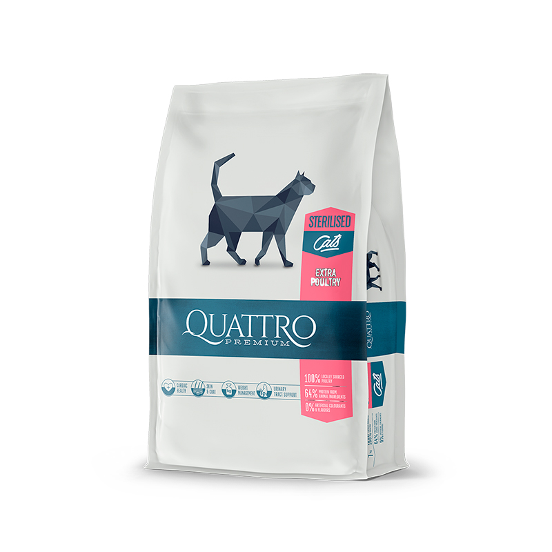 Quattro Cat, Adult, Sterilized, 1,5 kg