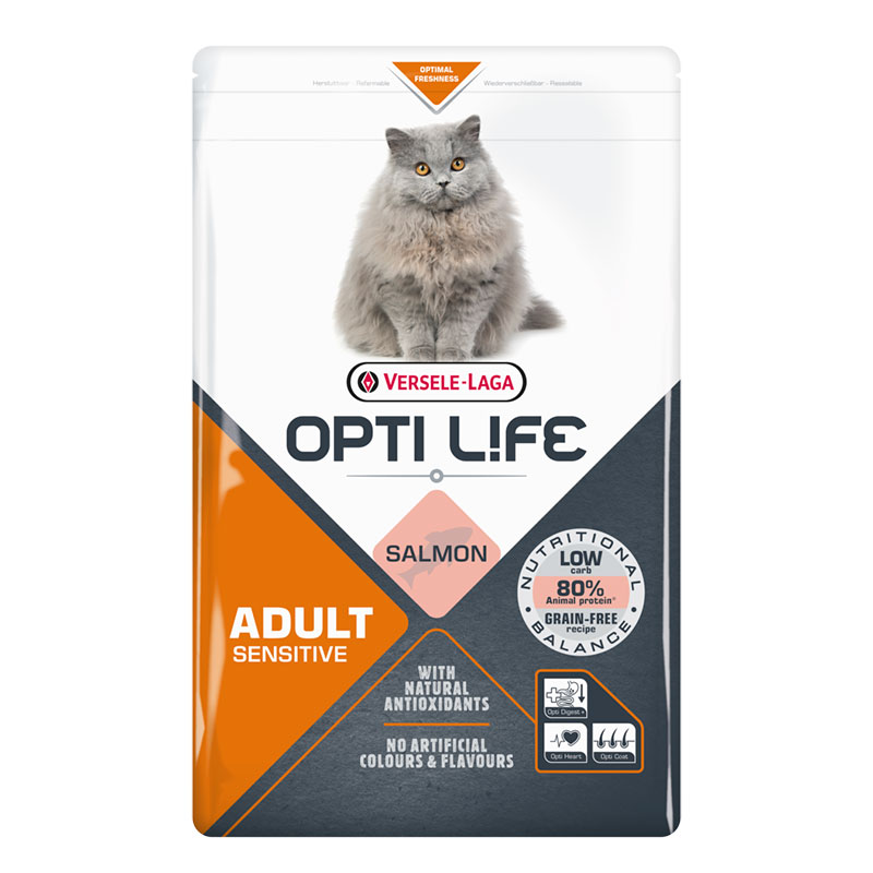 Opti Life Cat Sensitive Viljaton Lohi 2,5kg