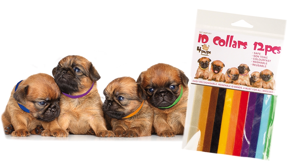 Transgroom Koiranpentujen merk kauspannat 4Pups, 12 kpl