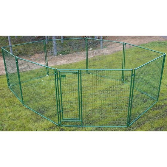 Jämpti Pro Medi Sinkitty + maalattu koiratarha 6 x 6 m (1+11, korkeus 185 cm)