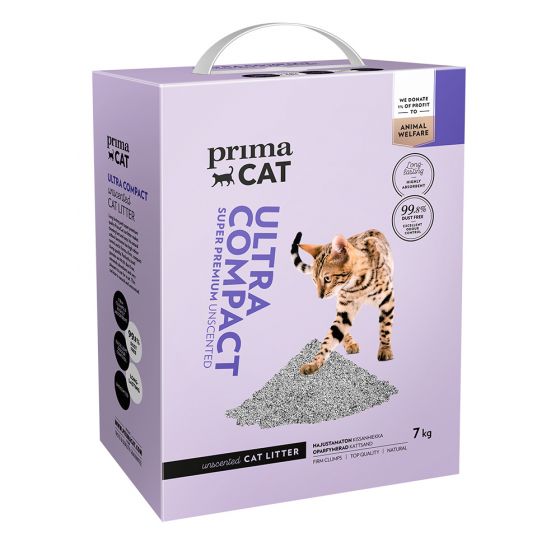 PrimaCat Ultra Compact Unscented Kissanhiekka, 7 kg