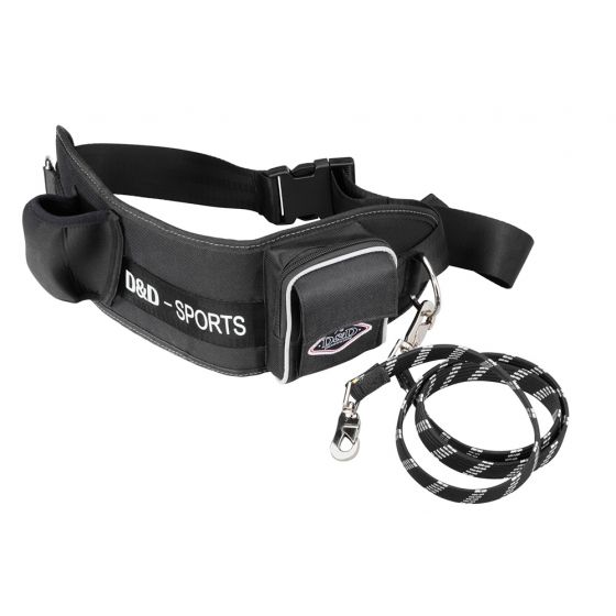 D&D Sports -talutusvyö Suu rille koirille, 110 cm, musta