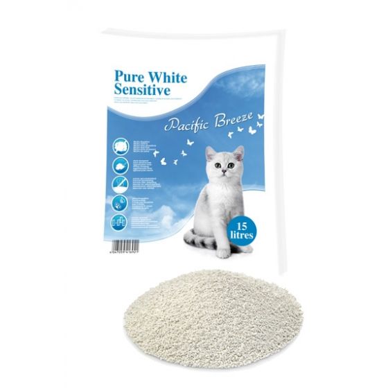 Pure White Sensitive Pacific  Breeze -kissanhiekka, 13 kg
