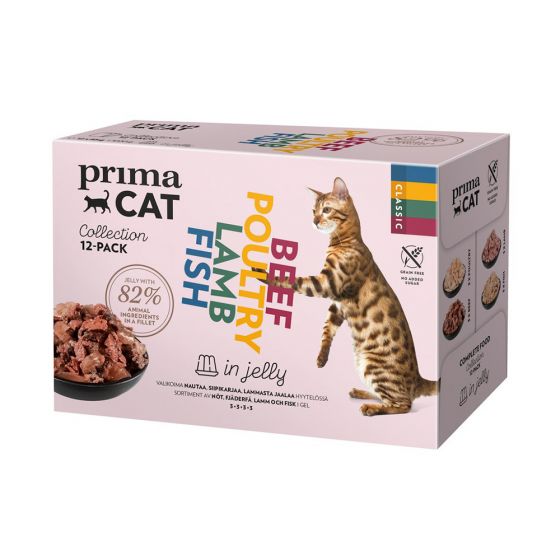 PrimaCat Classic  hyytelölajitelma, 12 x 85g