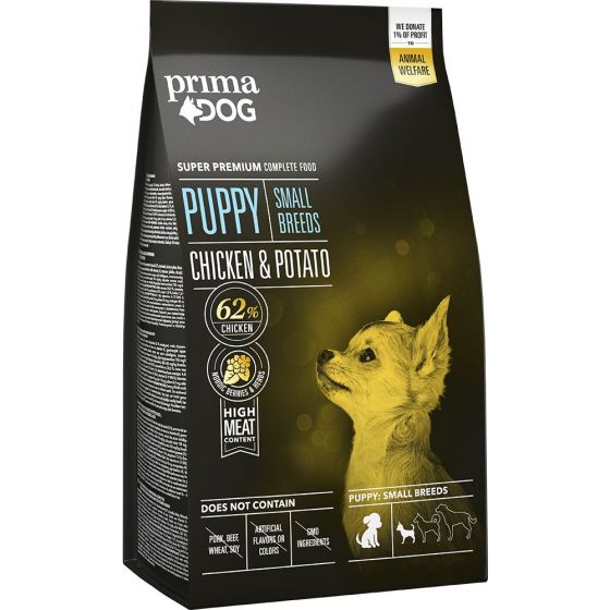 PrimaDog Puppy Small Breeds  Kana-peruna, 2 kg
