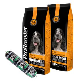 ProBooster Adult Mini Medium 2 x 12 kg + ProBooster Liha-ateria Kalkkuna & Peura, 800 g