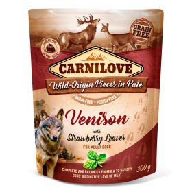 Carnilove Koiran märkäruokapatee, Peura & mansikanlehti, 300 g