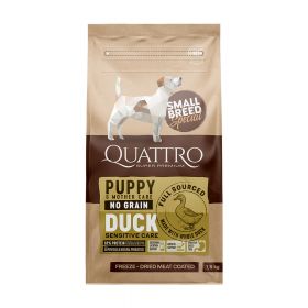 Quattro Dog Small Breed Puppy & Mother with Duck