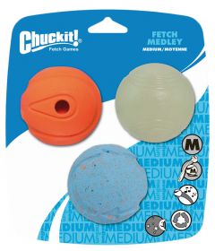 Kumipallot Chuckit Fetch Medle y, M 6 cm, 3 kpl 