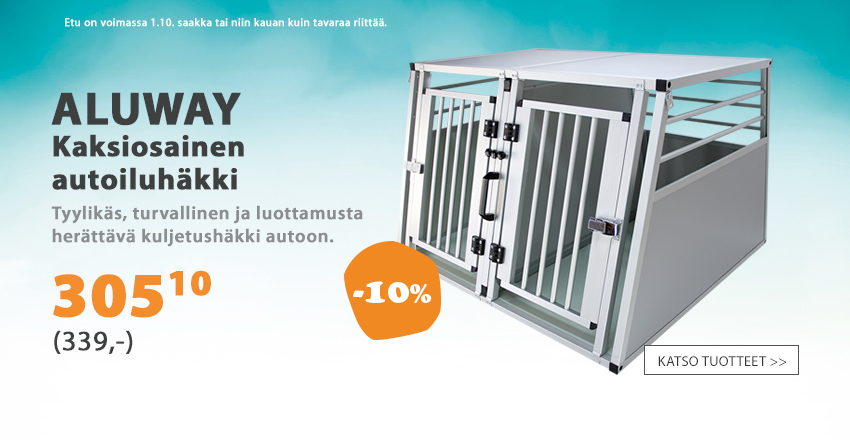 Aluway Kaksiosainen autoiluhäkki -10 %