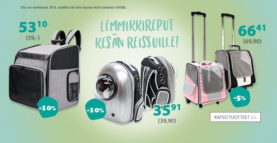 Lemmikkin kantoreppuja kesän reissuille -5-10 %!!