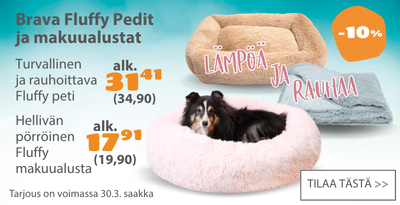 Brava Fuffy rauhoittavat pedit ja Brava Fluffy -makuualustat  alennus 10 prosenttia