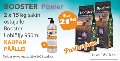 Booster Power Paritarjous kaupan päälle Booser lohiöljy 950ml