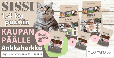 Sissi 1,4 kg pussiin kaupan päälle Ankkaherkku