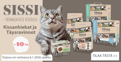 Sissi kissanhiekat ja täysravinnot alennus 10 prosenttia