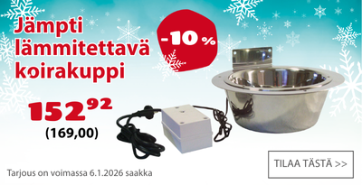 Jämpti lämmitettävät koirankupit alennus 10 prosenttia